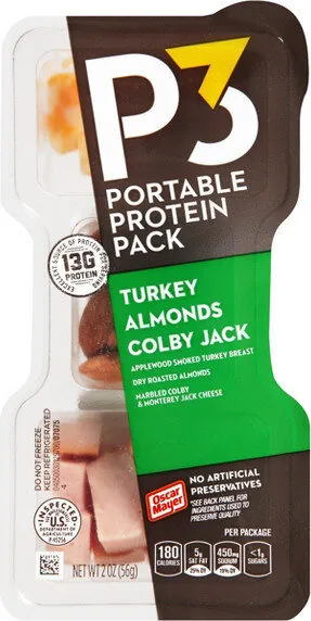 P3 Turkey, Almonds & Colby-Jack